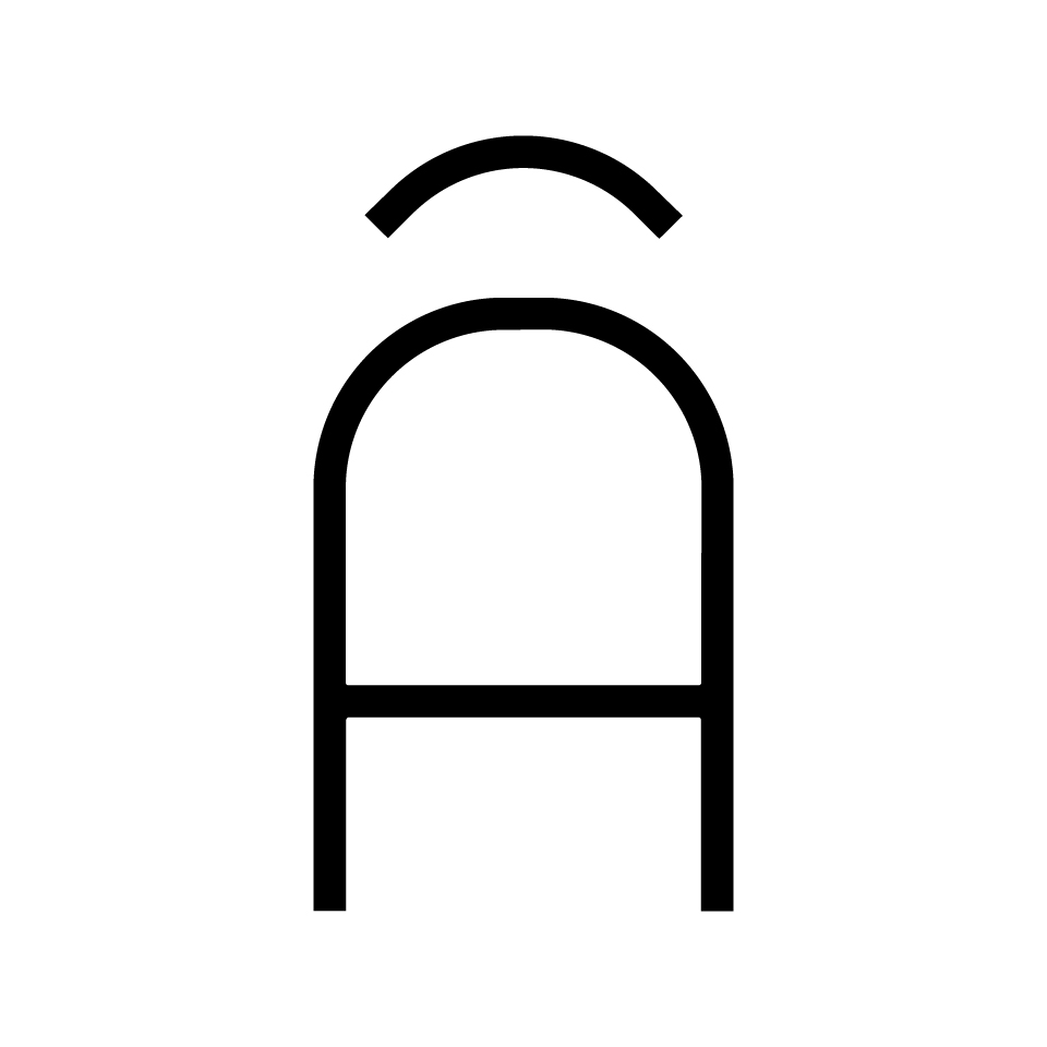 Artemide logo: stylized letter A with rounded arch top and a separate curved arc above, in black on white background