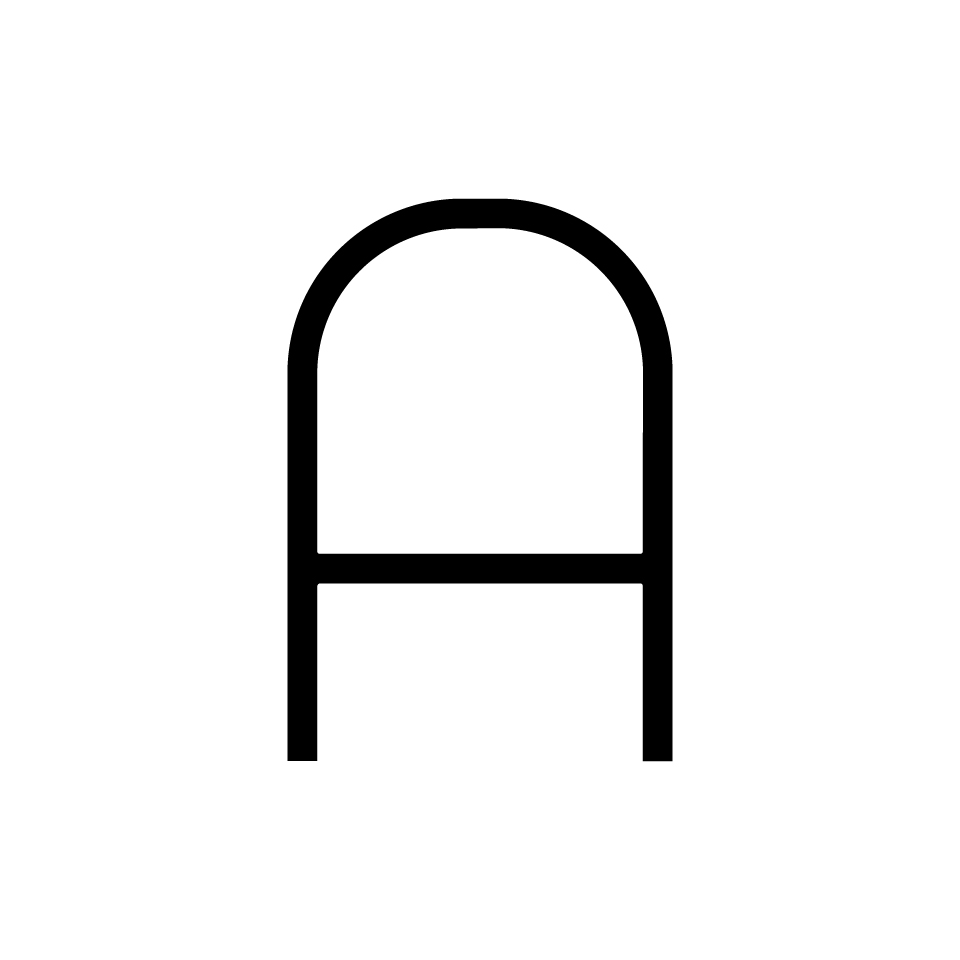 Artemide logo: stylized letter A with rounded arch top and straight legs, representing the Artemide brand identity