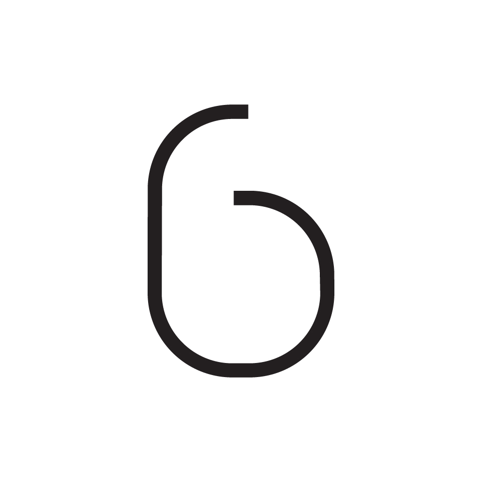 Artemide Alphabet of Light: lowercase letter 'b' in minimalist black outline design for modular lighting installation