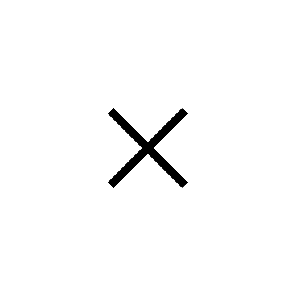 Close button icon represented by an X symbol, used to dismiss or close a dialog or panel.