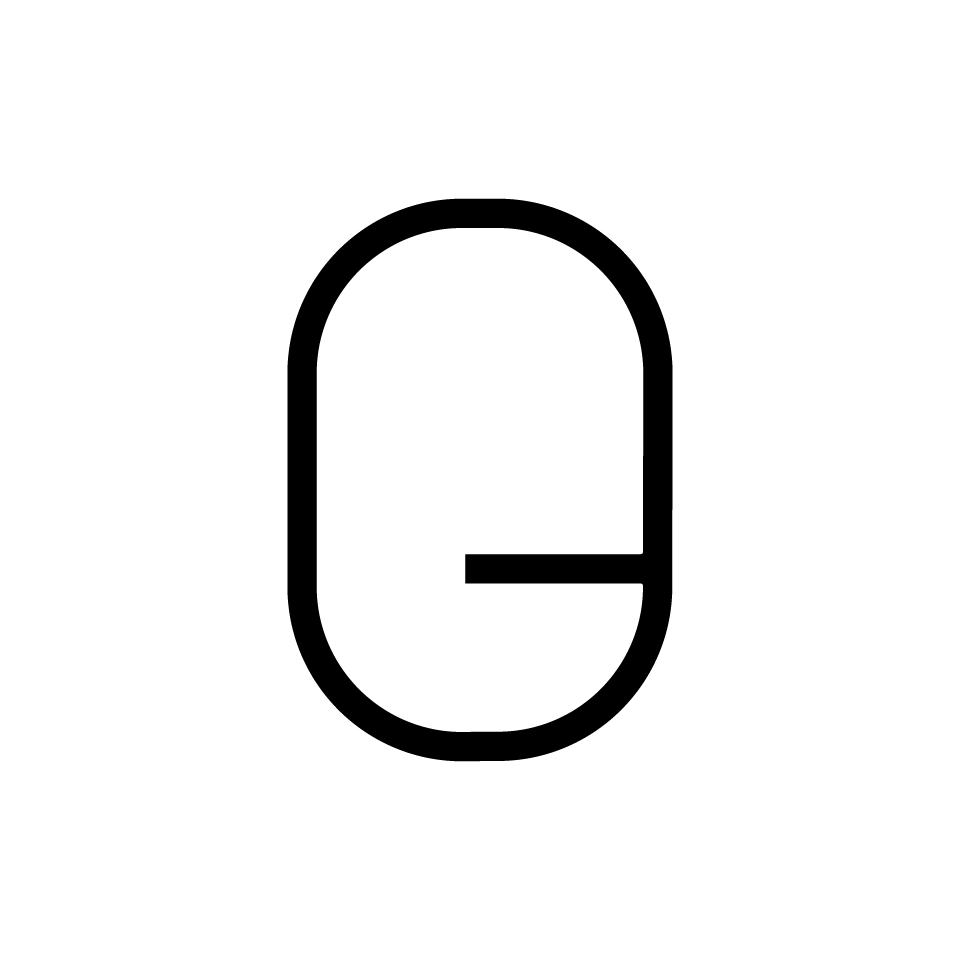 Artemide Alphabet of Light: lowercase letter 'e' in minimalist black outline design, part of the modular lighting collection
