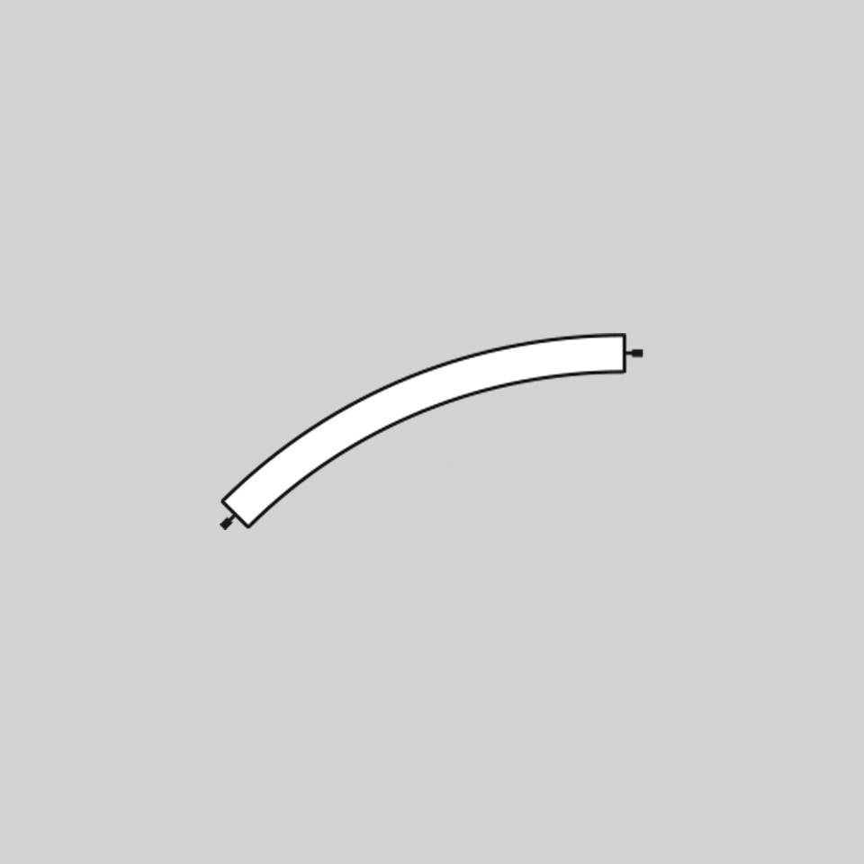 Artemide Alphabet of Light System: curved linear LED module in white, designed to create flexible lighting compositions