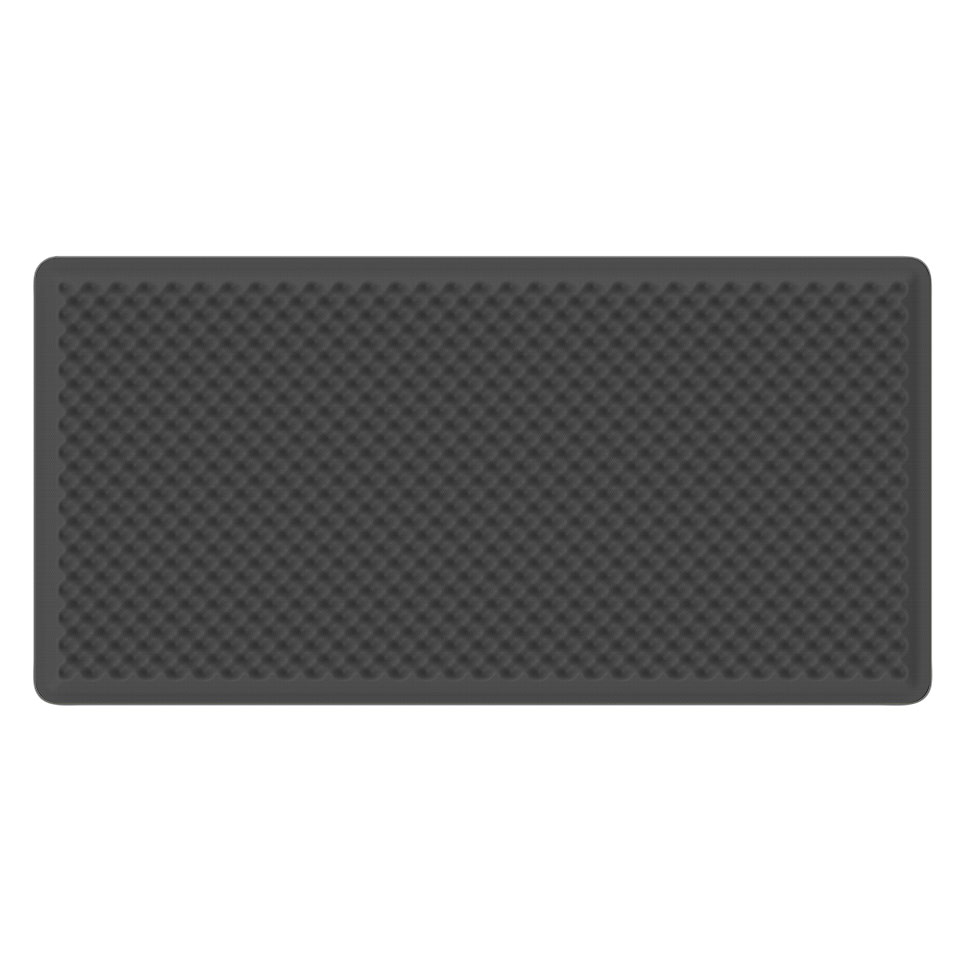 Eggboard Wall/Ceiling acoustic panel by Artemide, dark grey rectangular surface with embossed egg-crate texture pattern