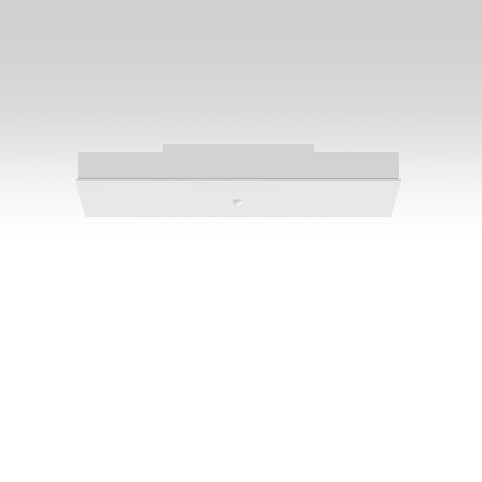 Artemide Hoy System: slim rectangular white ceiling light fixture with minimalist design and integrated LED diffuser