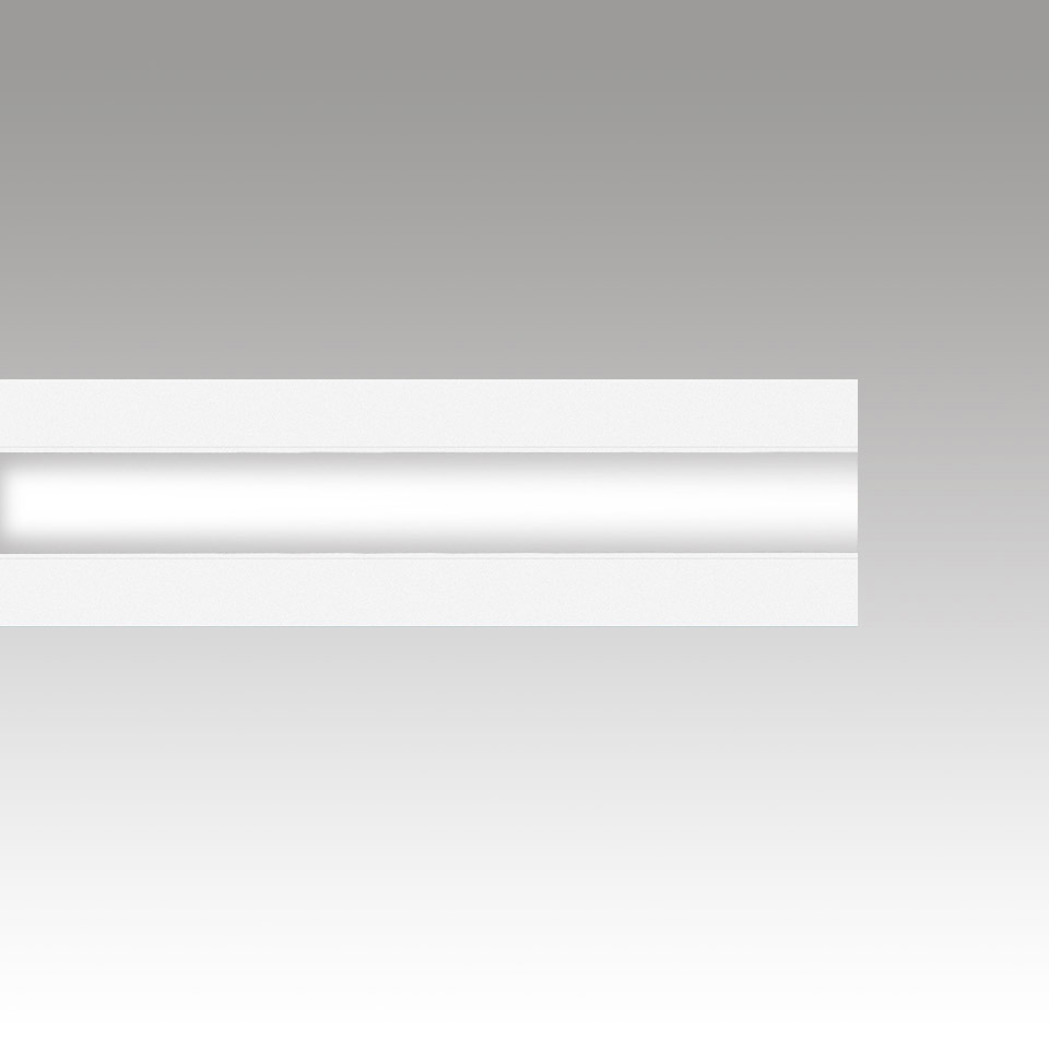 Katà Métron linear LED wall/ceiling lamp by Artemide, sleek white rectangular profile emitting soft diffused light