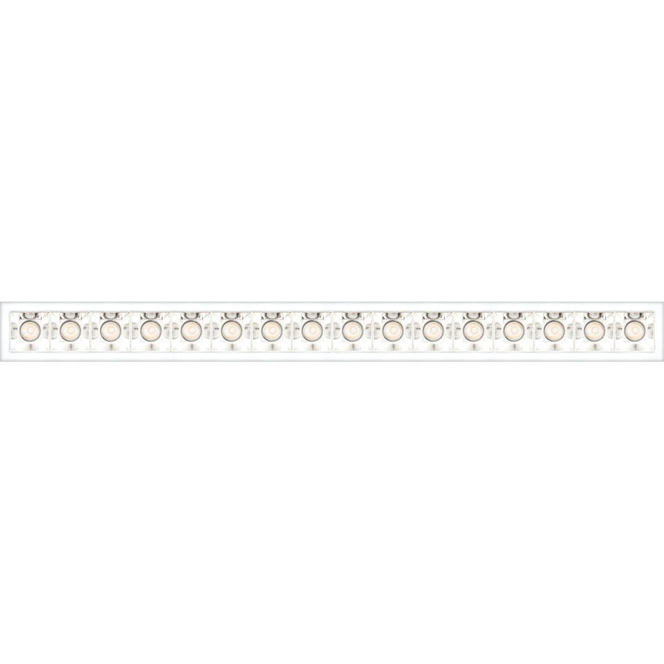 Artemide Sharp LED strip module with evenly spaced circular LEDs mounted on a white rectangular circuit board - 2