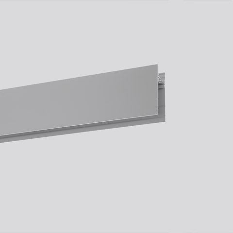 Artemide Algoritmo System recessed linear ceiling fixture with diffused emission, aluminum profile, flush-mounted design