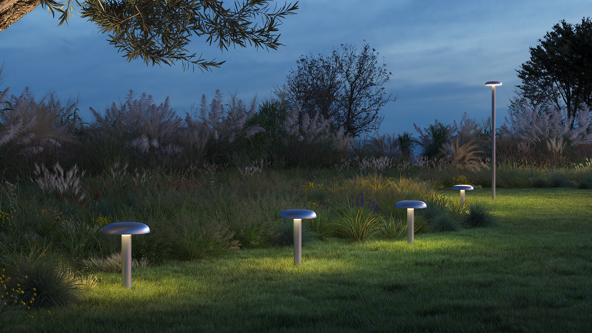 Two Artemide Knop wall lights: left shows disc-shaped brushed aluminum base with opal globe, right displays spherical matte diffuser emitting soft halo glow